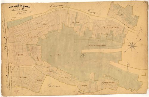 Montier-en-l'Isle, section B dite de Lanvaux et d'Achevaux, feuille n° 4, parcelles n°1166-1634