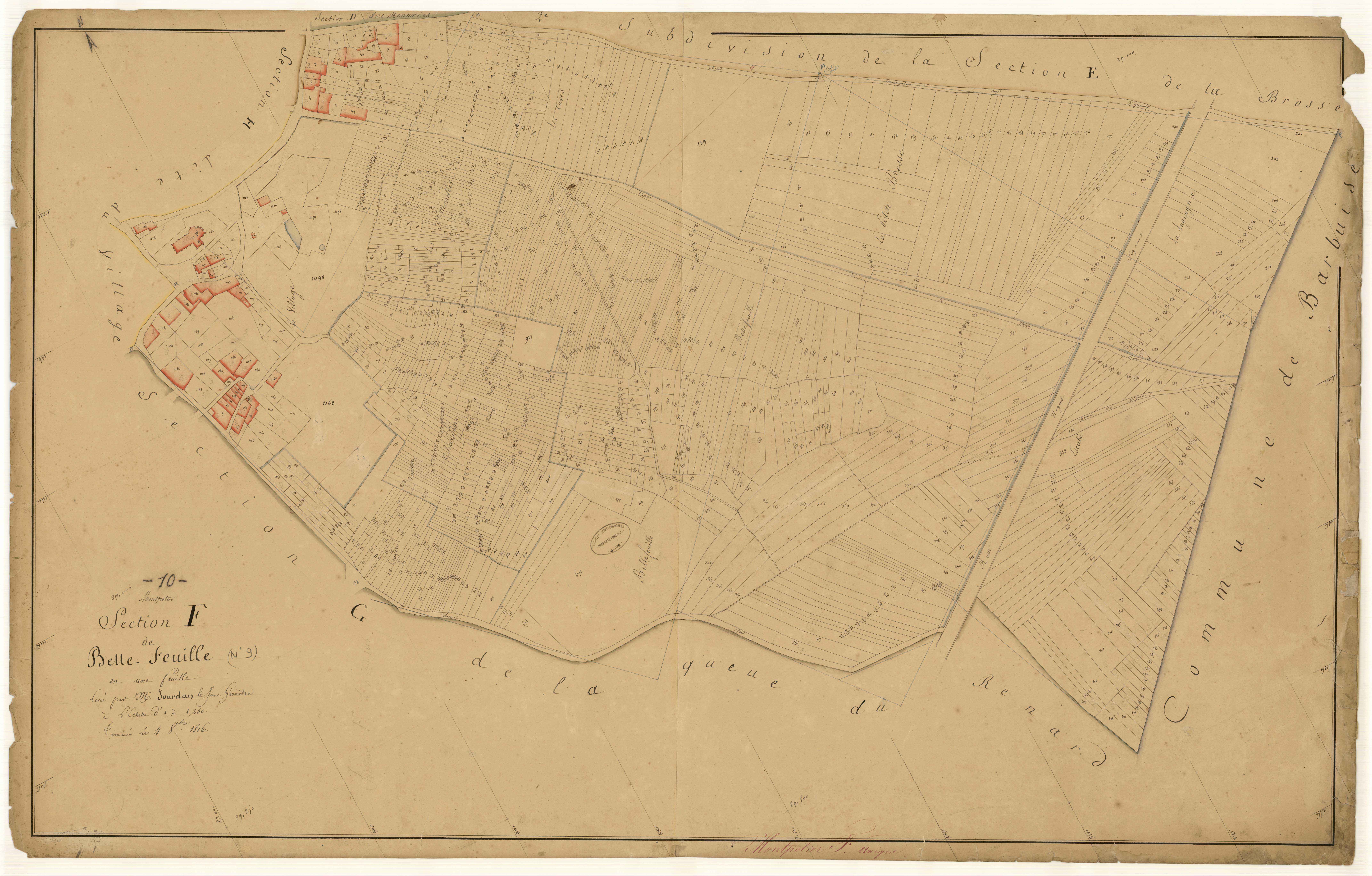Montpothier, section F dite de Belle-Feuille