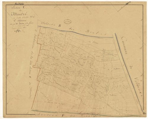Montpothier, section C dite de Montré, feuille n° 1