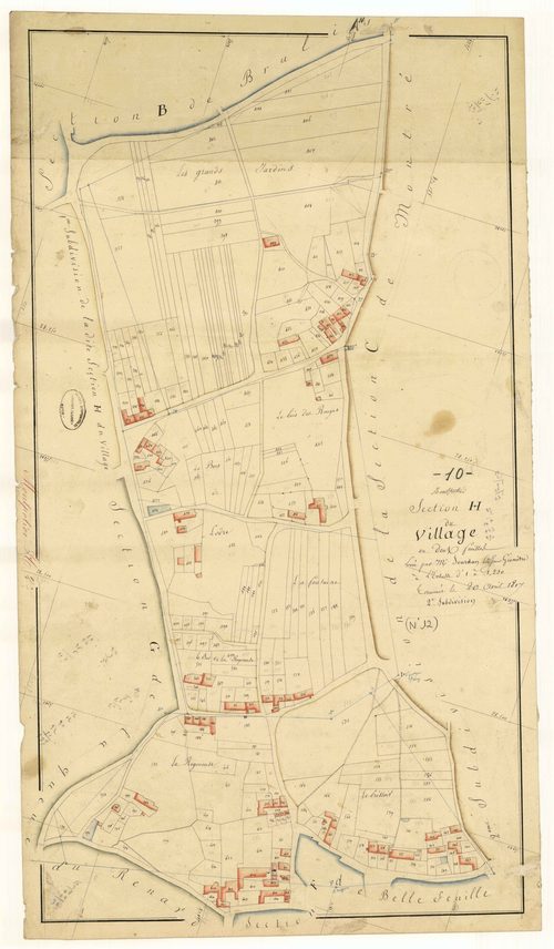 Montpothier, section H dite du village, feuille n° 2