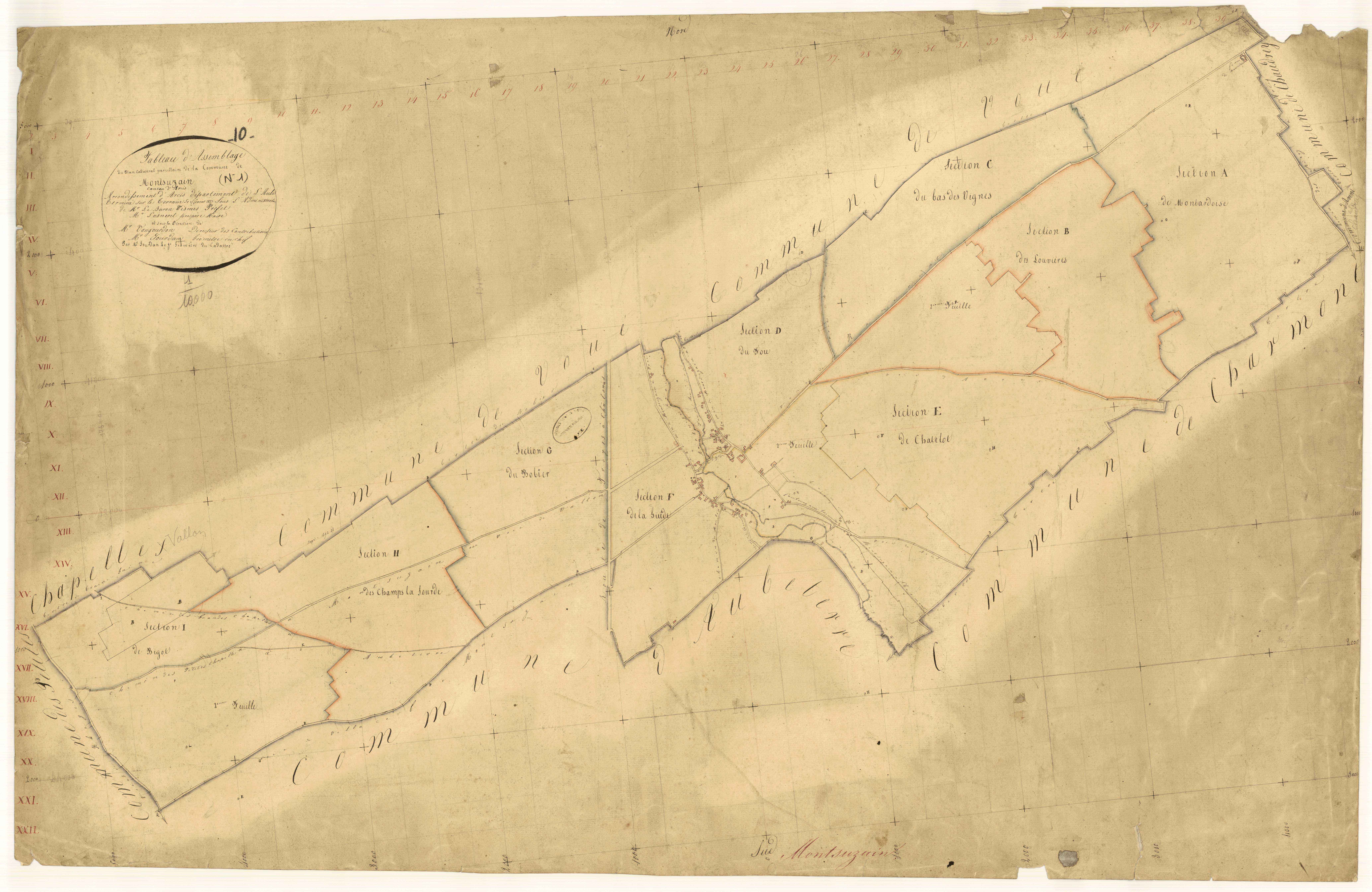 Montsuzain, tableau d'assemblage
