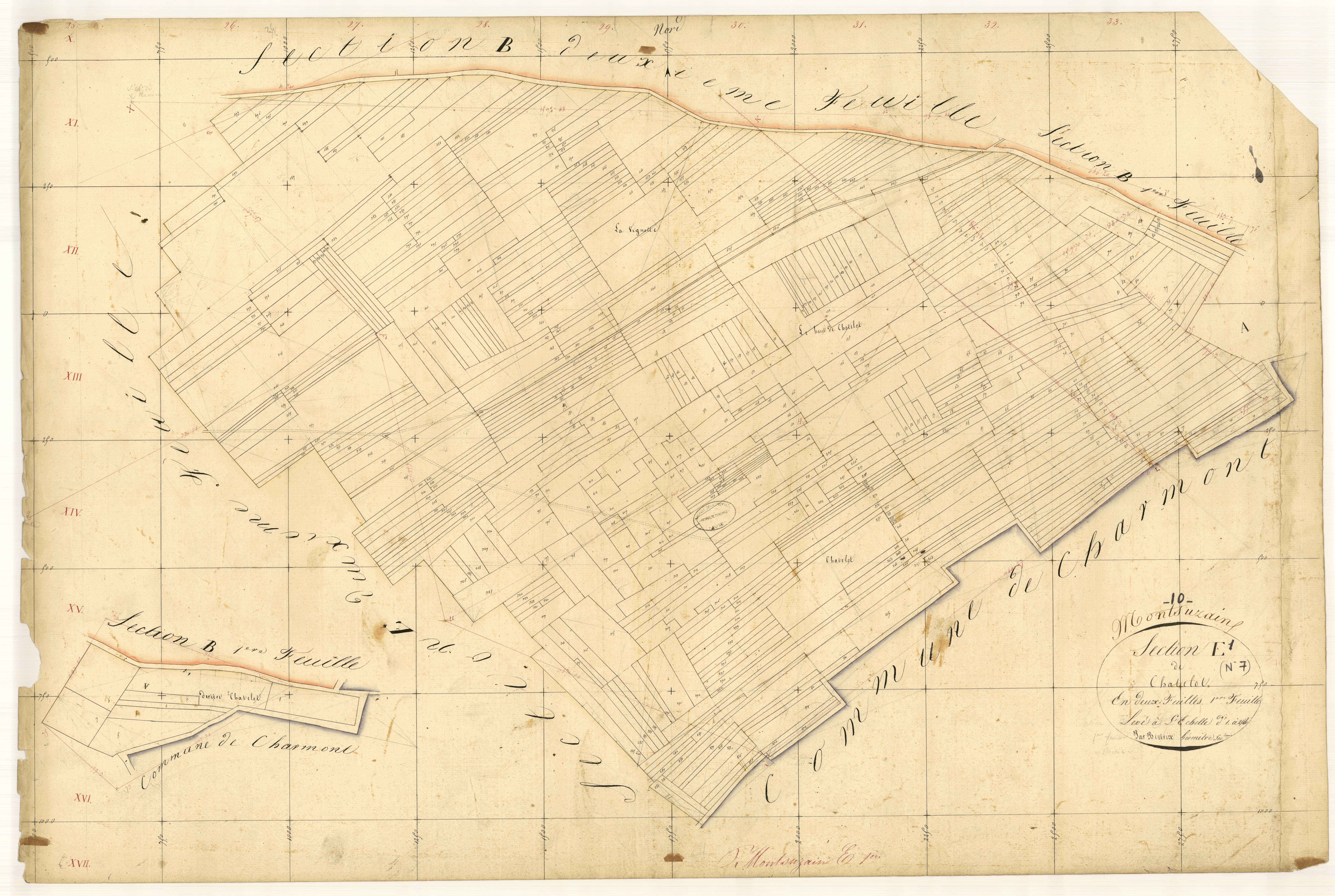Montsuzain, section E dite de chatelot, feuille n° 1