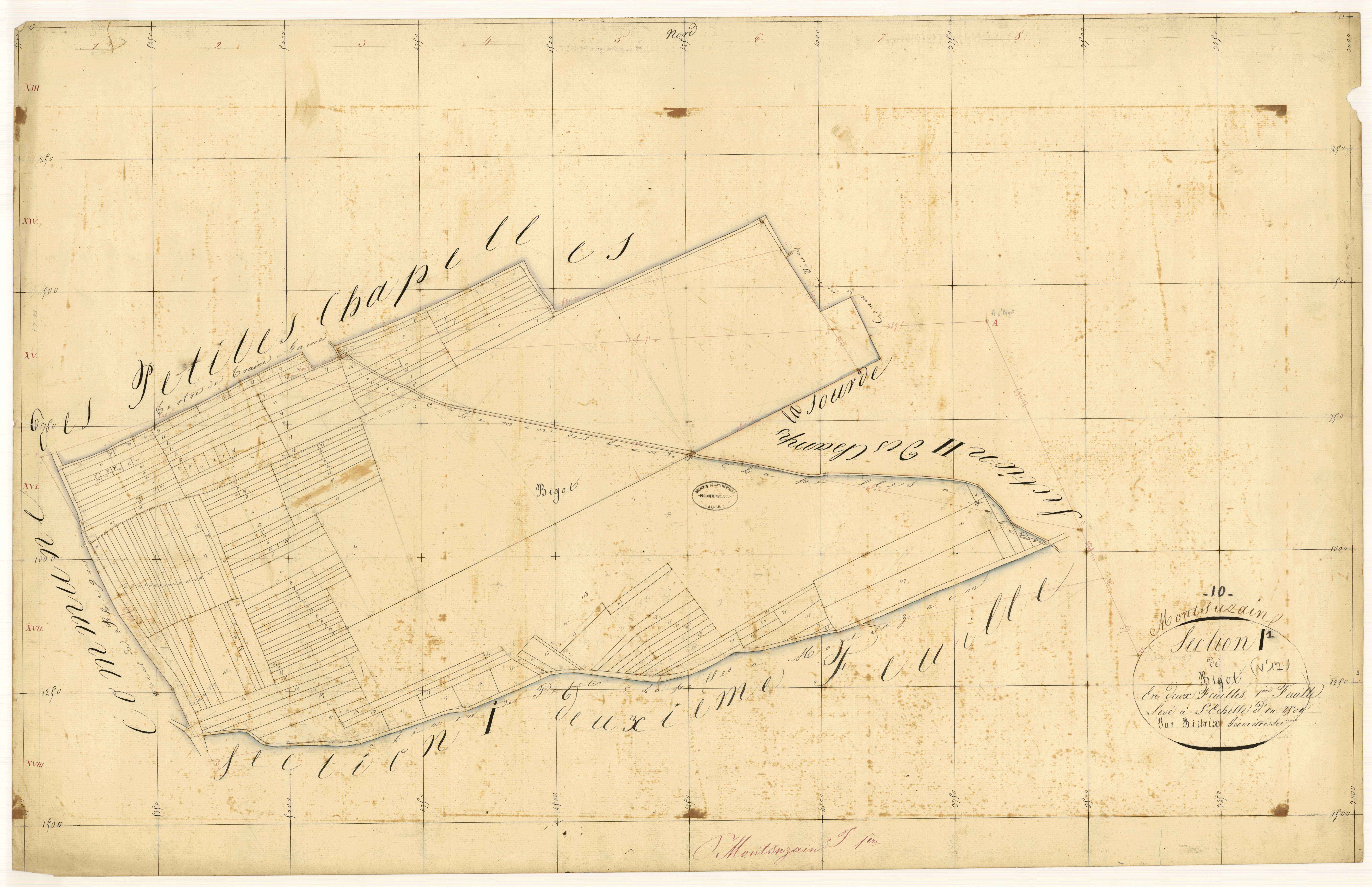 Montsuzain, section I dite de Bigot, feuille n° 1
