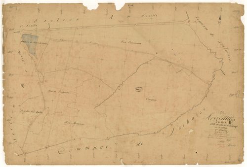 Morvilliers, section B dite de Bouillanru, feuille n° 1, parcelles n°1-14 bis