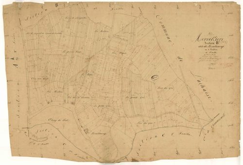 Morvilliers, section B dite de Bouillanru, feuille n° 2, parcelles n°15-564