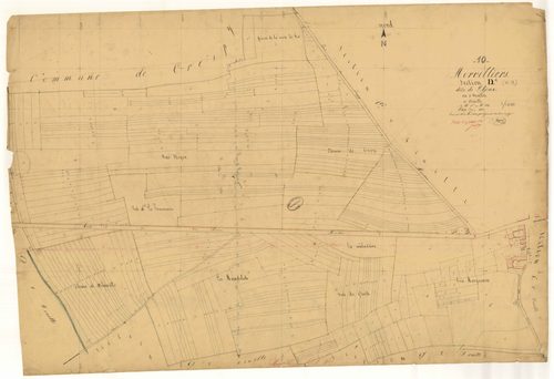 Morvilliers, section D dite de l'Ajoux, feuille n° 1, parcelles n°1-282