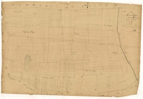 Morvilliers, section D dite de l'Ajoux, feuille n° 5, parcelles n°1056-1314