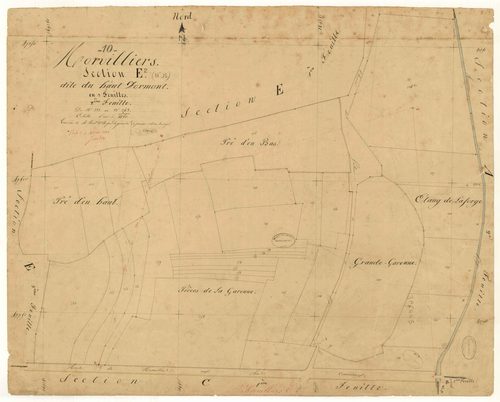 Morvilliers, section E dite du haut Dormont, feuille n° 2, parcelles n°233-263