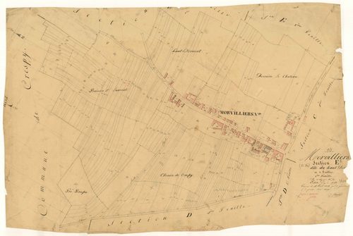 Morvilliers, section E dite du haut Dormont, feuille n° 3, parcelles n°264-/564