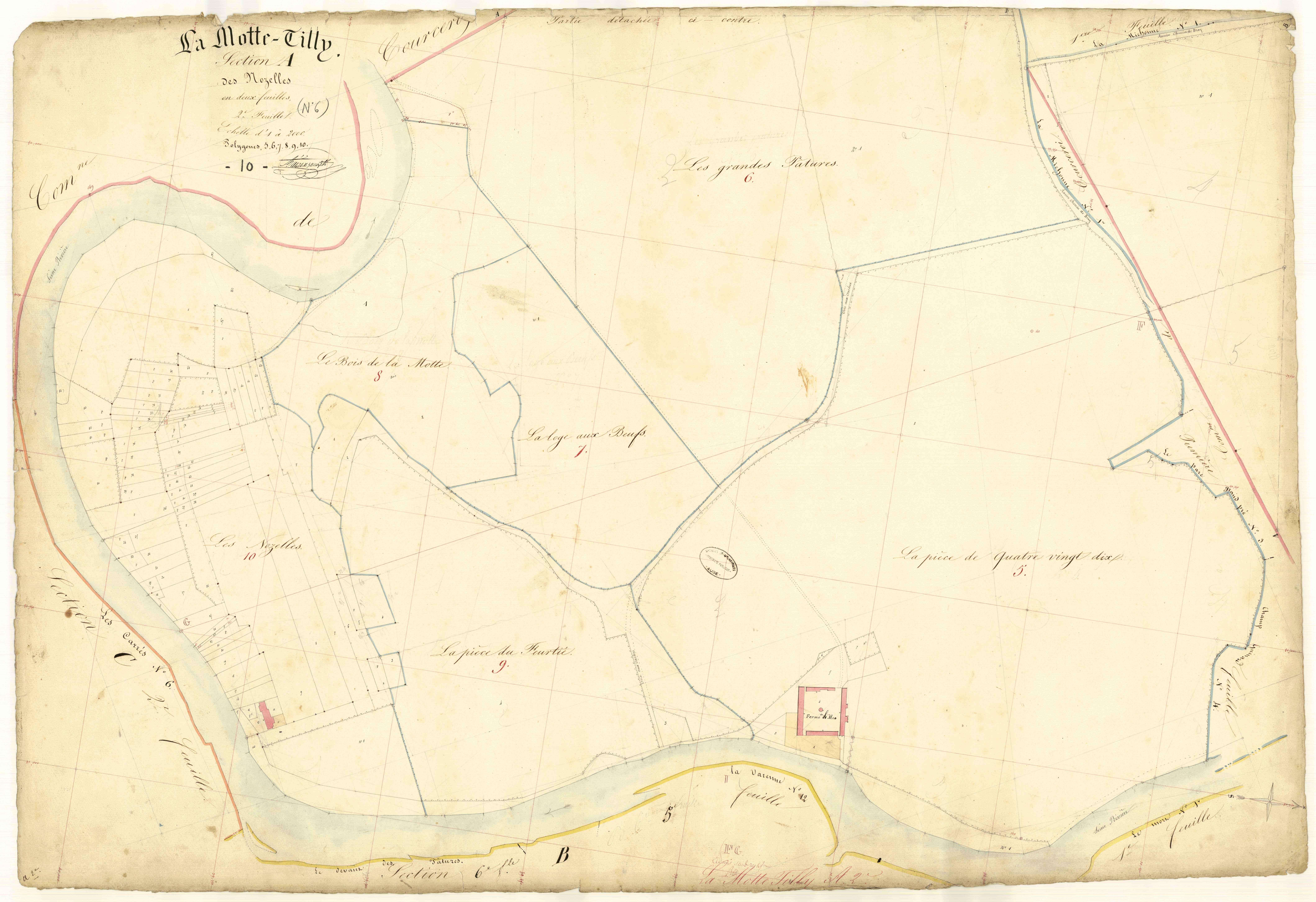 La Motte-Tilly, section A dite des Nozelles, feuille n° 2