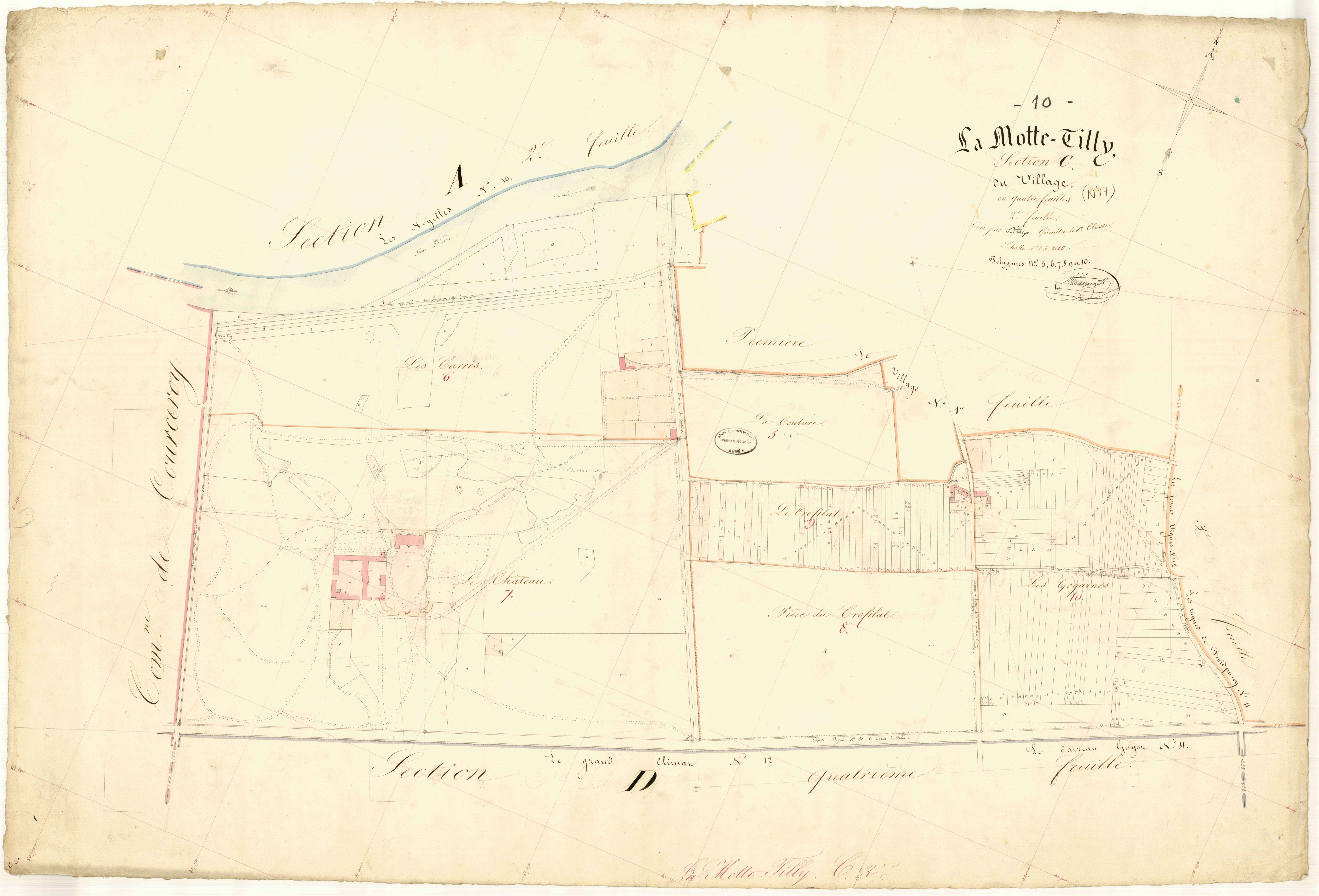 La Motte-Tilly, section C dite du village, feuille n° 2