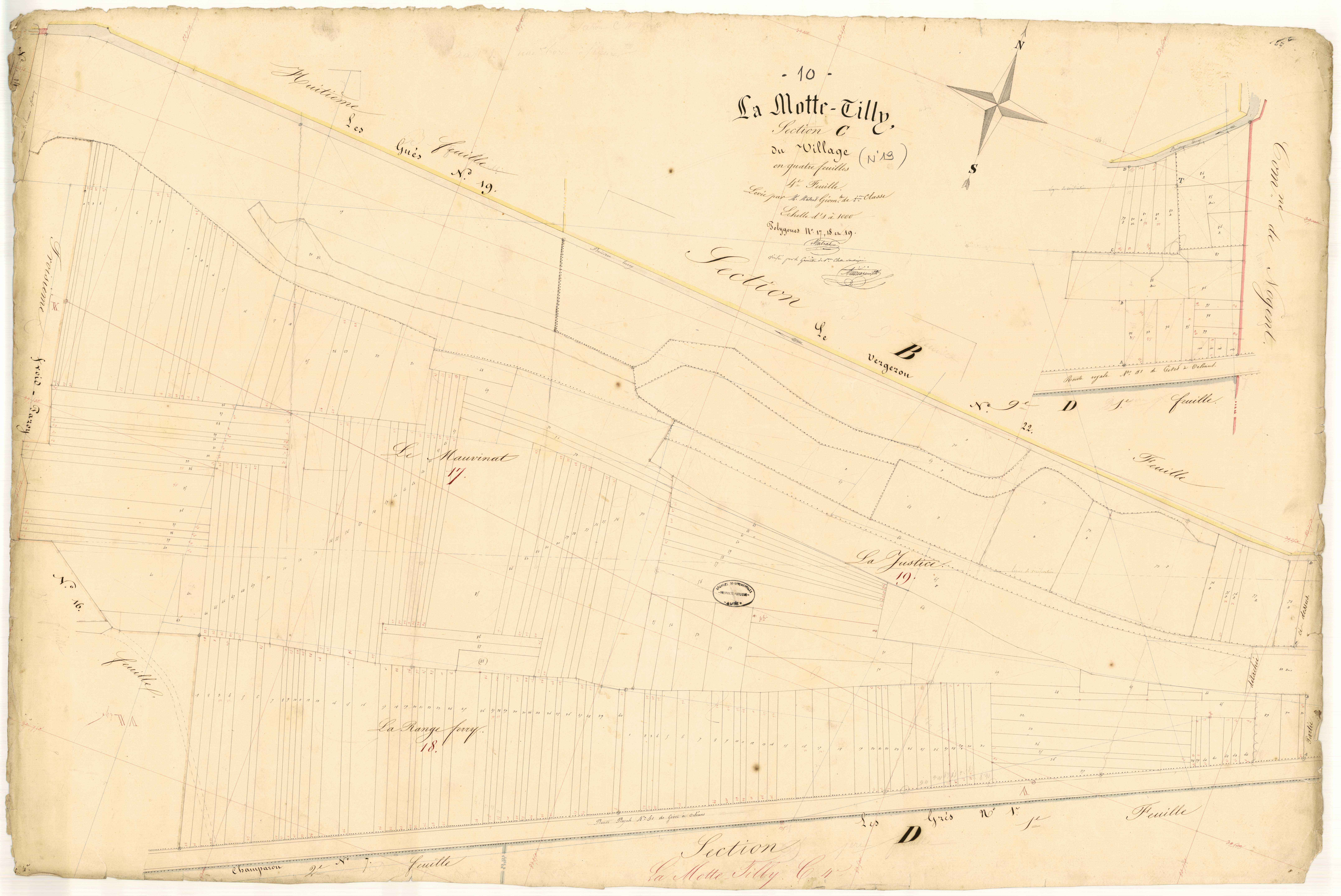 La Motte-Tilly, section C dite du village, feuille n° 4