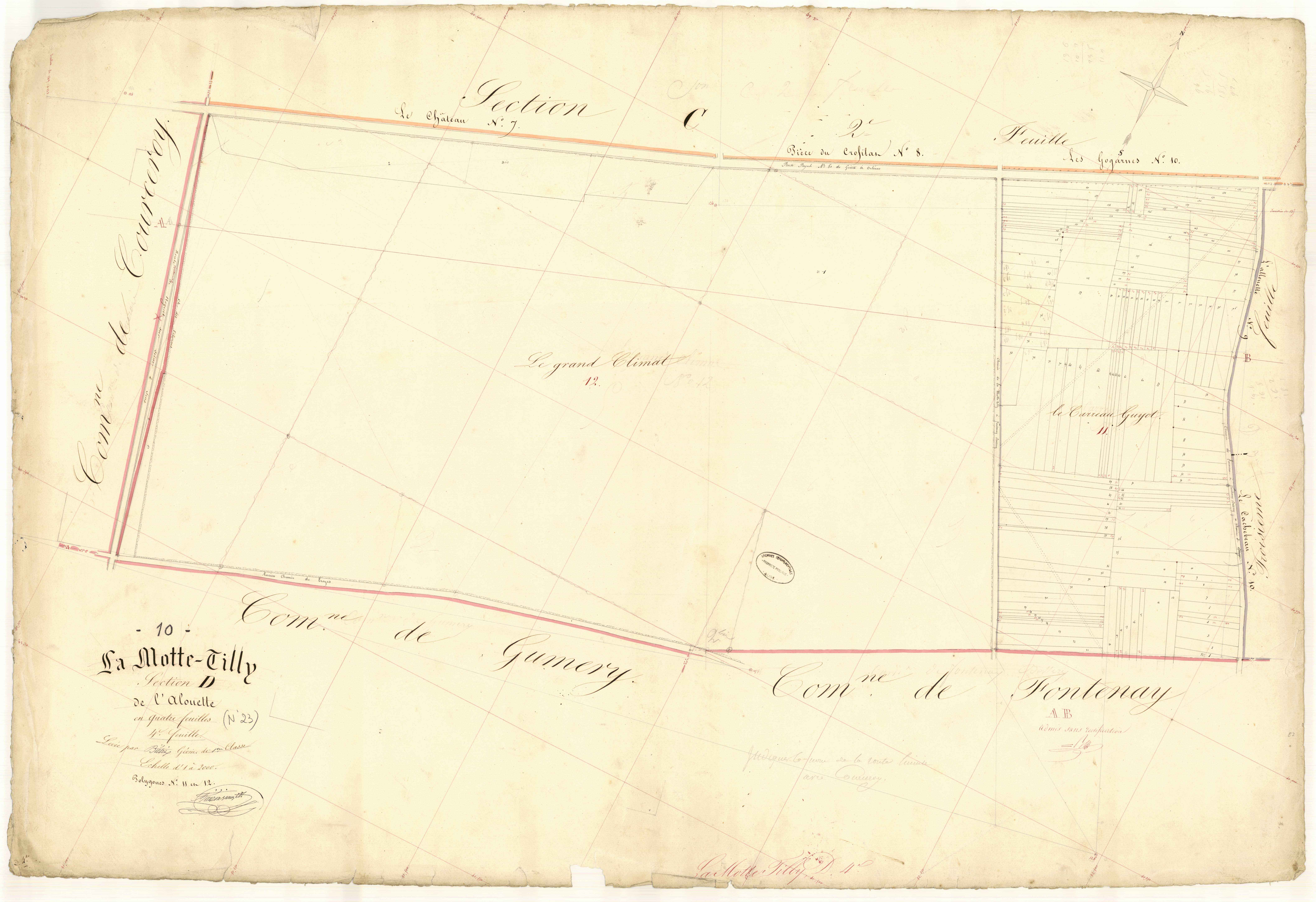 La Motte-Tilly, section D dite de l'Alouette, feuille n° 4