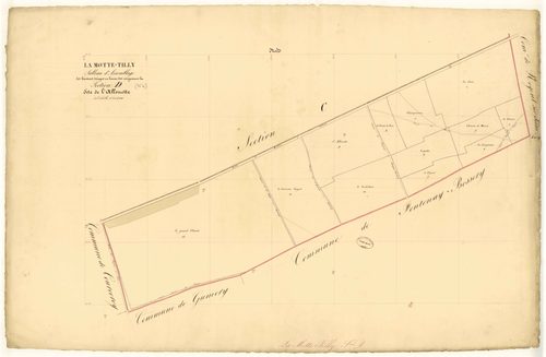 La Motte-Tilly, tableau d'assemblage section D dite de l'allouette