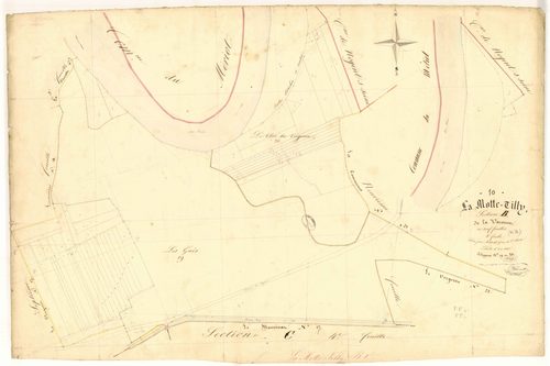 La Motte-Tilly, section B dite de la Varenne, feuille n° 8