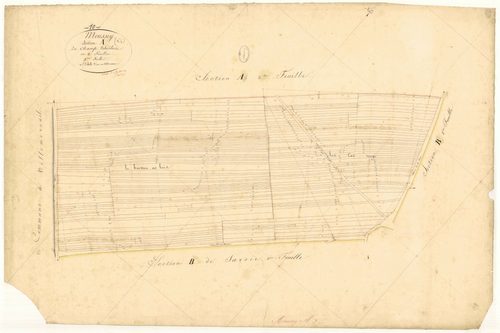 Moussey, section A dite du champ Thiébert, feuille n° 3