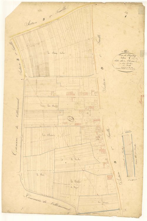 Moussey, section C dite de Closais, feuille n° 1, parcelles n°1-288