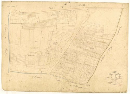 Moussey, section D dite des Plantes, feuille n° 2, parcelles n°268-851