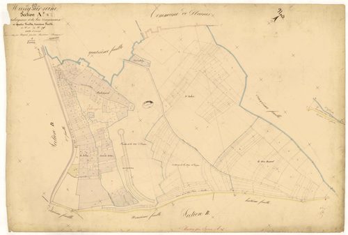 Mussy-sur-Seine, section A dite des Chalvigniers et des bois communaux, feuille n° 3, parcelles n°16 bis-275
