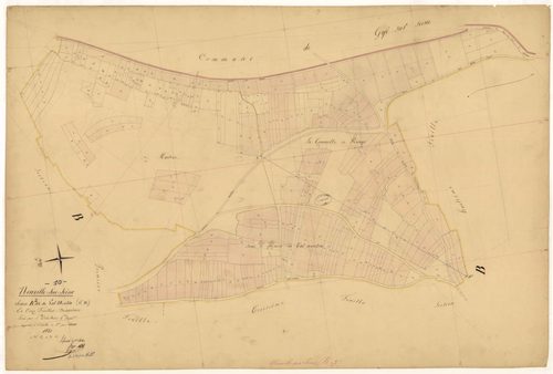 Neuville-sur-Seine, section B dite du Val Mentra, feuille n° 2, parcelles n°455-687