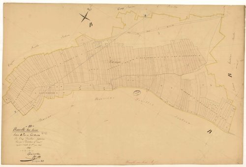 Neuville-sur-Seine, section B dite du Val Mentra, feuille n° 7, parcelles n°1573-1727