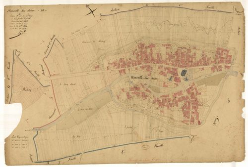 Neuville-sur-Seine, section C dite du village, feuille n° 1, parcelles n°
