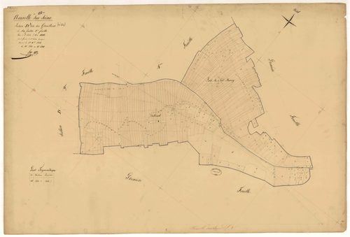 Neuville-sur-Seine, section D dite de gravilliers, feuille n° 3, parcelles n°250-430
