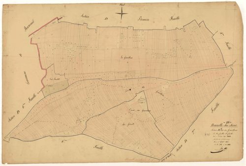 Neuville-sur-Seine, section D dite de gravilliers, feuille n° 5, parcelles n°764-1108