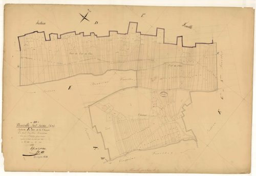 Neuville-sur-Seine, section E dite de la Chappe, feuille n° 3, parcelles n°486-723