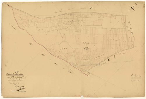 Neuville-sur-Seine, section E dite de la Chappe, feuille n° 4, parcelles n°724-886