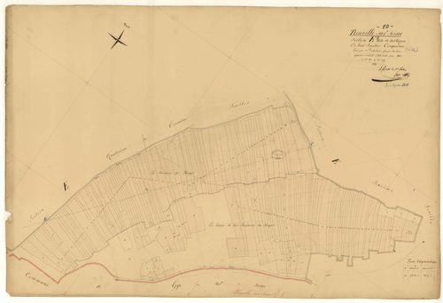Neuville-sur-Seine, section E dite de la Chappe, feuille n° 5, parcelles n°887-1059