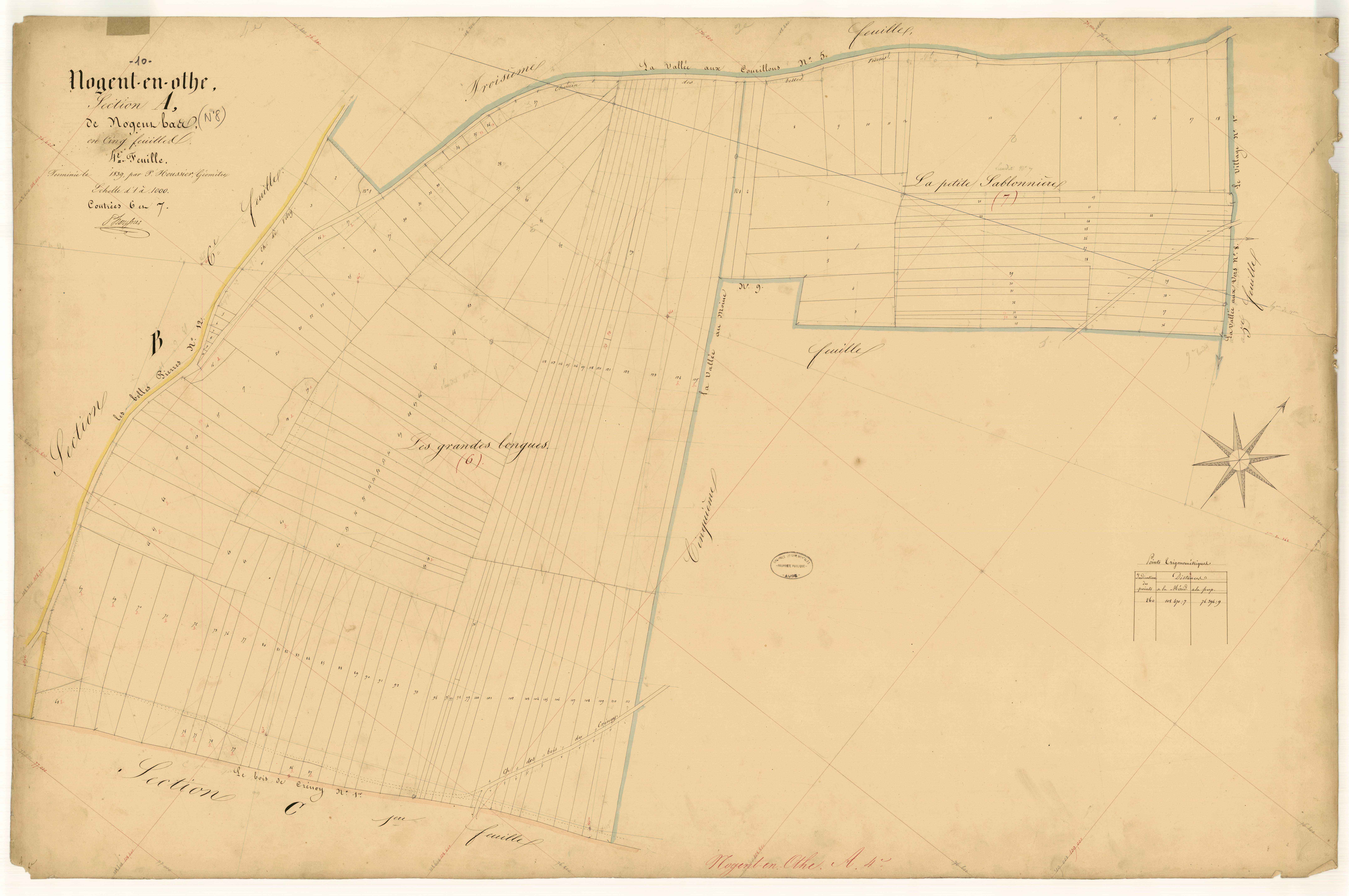 Nogent-en-Othe, section A dite de Nogent Bas, feuille n° 4