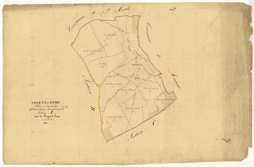 Nogent-en-Othe, tableau d'assemblage section A dite de Nogent Bas