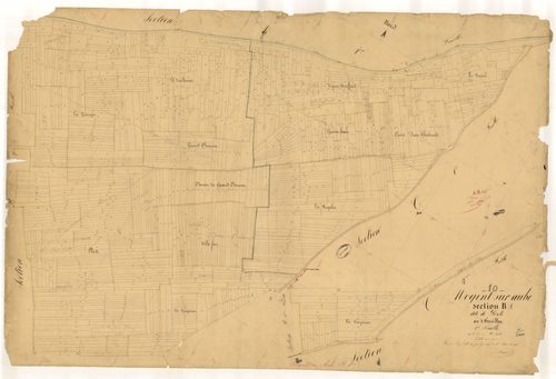 Nogent-sur-Aube, section B dite de la Perte, feuille n° 1, parcelles n°1-1033