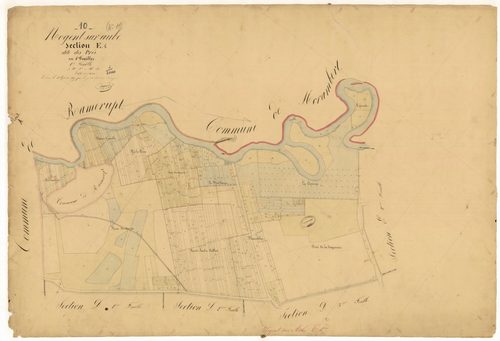 Nogent-sur-Aube, section E dite des Prés, feuille n° 1, parcelles n°1-454
