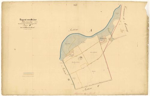 Nogent-sur-Seine, tableau d'assemblage section B dite de Villiers aux choux