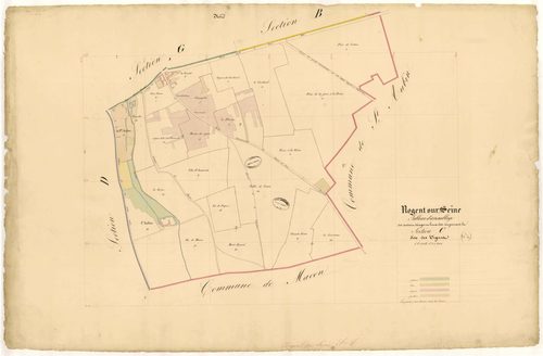 Nogent-sur-Seine, tableau d'assemblage section C dite des vignes