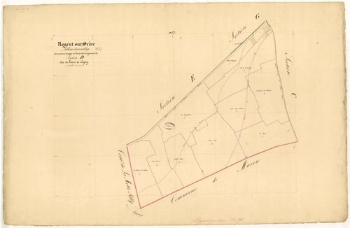 Nogent-sur-Seine, tableau d'assemblage section D dite du haut de Ligny