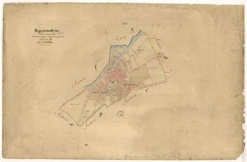 Nogent-sur-Seine, tableau d'assemblage section G dite de la ville