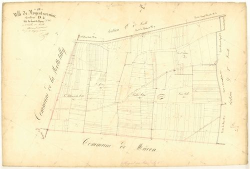 Nogent-sur-Seine, section D dite du haut de Ligny, feuille  n° 2