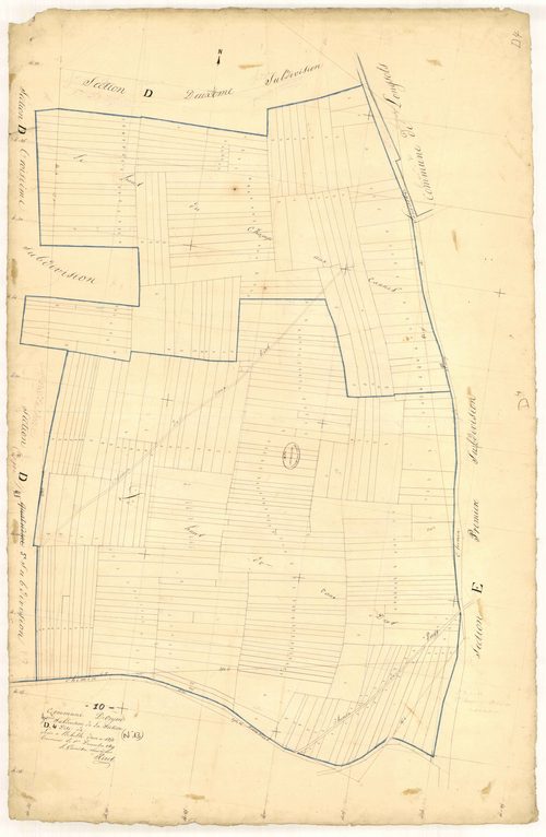 Onjon, section D dite de Vaugirard, feuille  n° 4