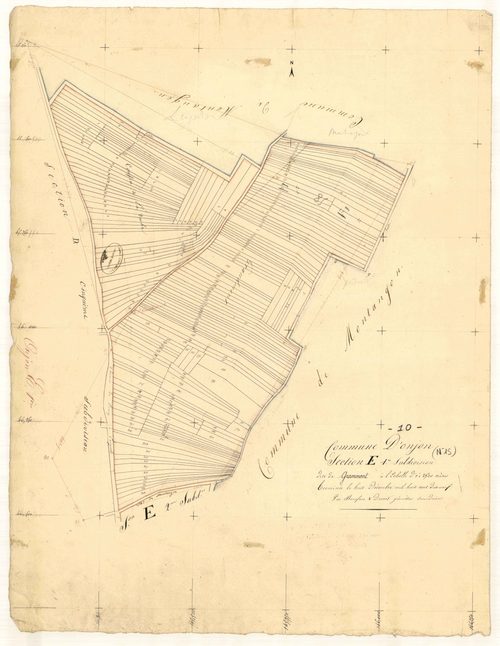 Onjon, section E dite de Grammont, feuille  n° 1