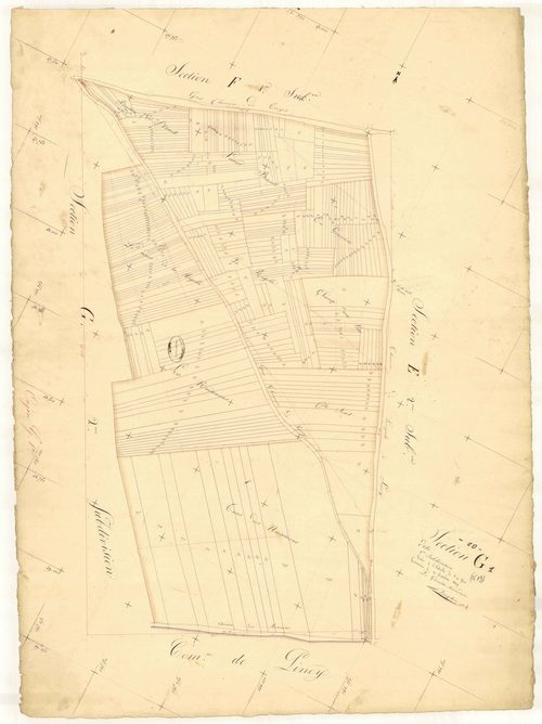 Onjon, section G dite de la Louvière, feuille  n° 1
