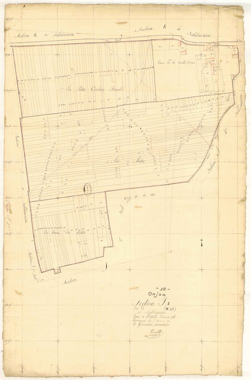 Onjon, section J, feuille n° 3