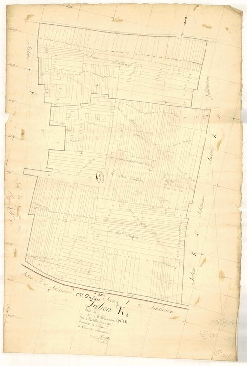 Onjon, section K dite des Andins, feuille n° 3