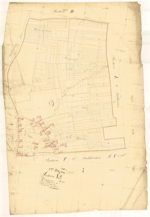 Onjon, section L dite de la grosse Nosot, feuille n° 2