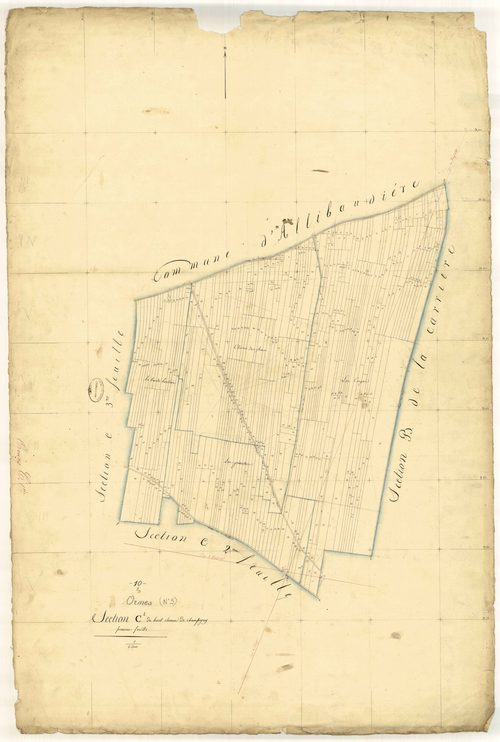 Ormes, section C dite du haut chemin de Champigny, feuille n° 1