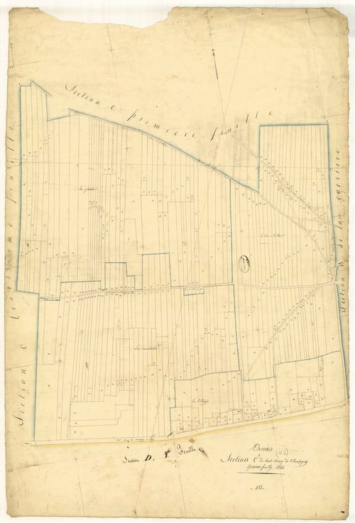 Ormes, section C dite du haut chemin de Champigny, feuille n° 2