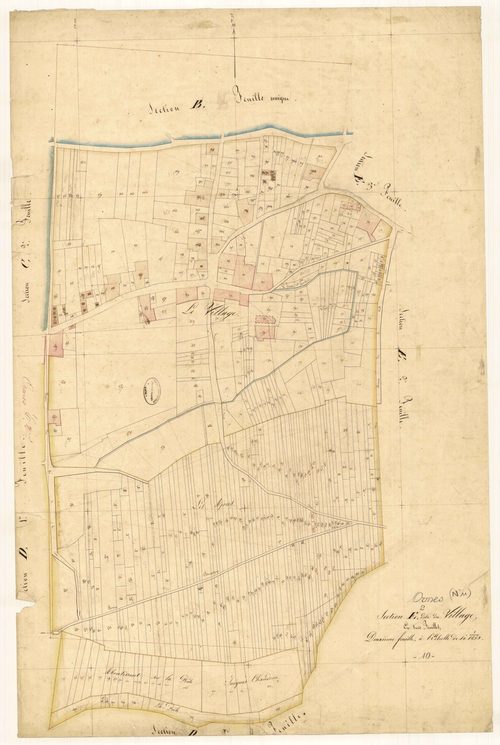 Ormes, section E dite du village, feuille n° 2