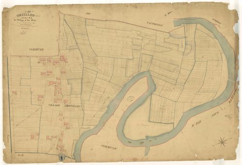 Ortillon, section A dite du village et des bois, feuille n° 1, parcelles n°1-576